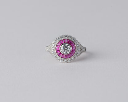 Anillo Ojo de Perdiz Pequeño Rosa