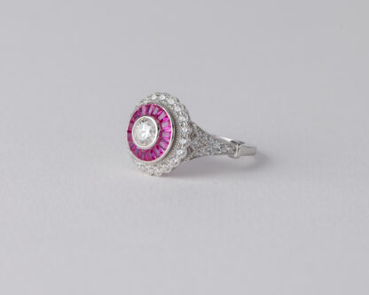 Anillo Ojo de Perdiz Pequeño Rosa