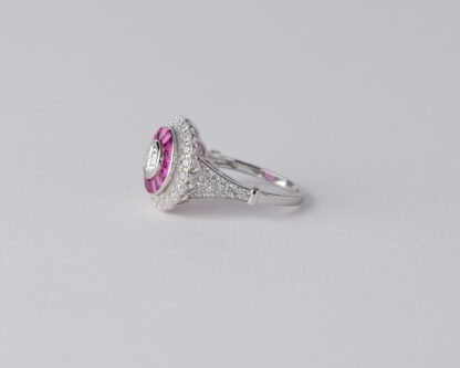 Anillo Ojo de Perdiz Pequeño Rosa