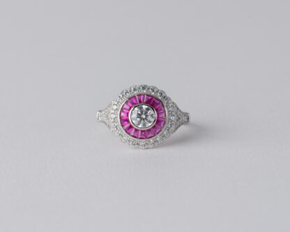 Anillo Ojo de Perdiz Pequeño Rosa