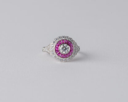 Anillo Ojo de Perdiz Pequeño Rosa