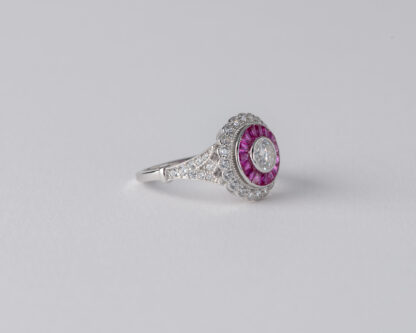 Anillo Ojo de Perdiz Pequeño Rosa