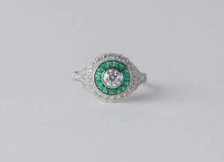 Anillo Ojo de Perdiz Pequeño Verde